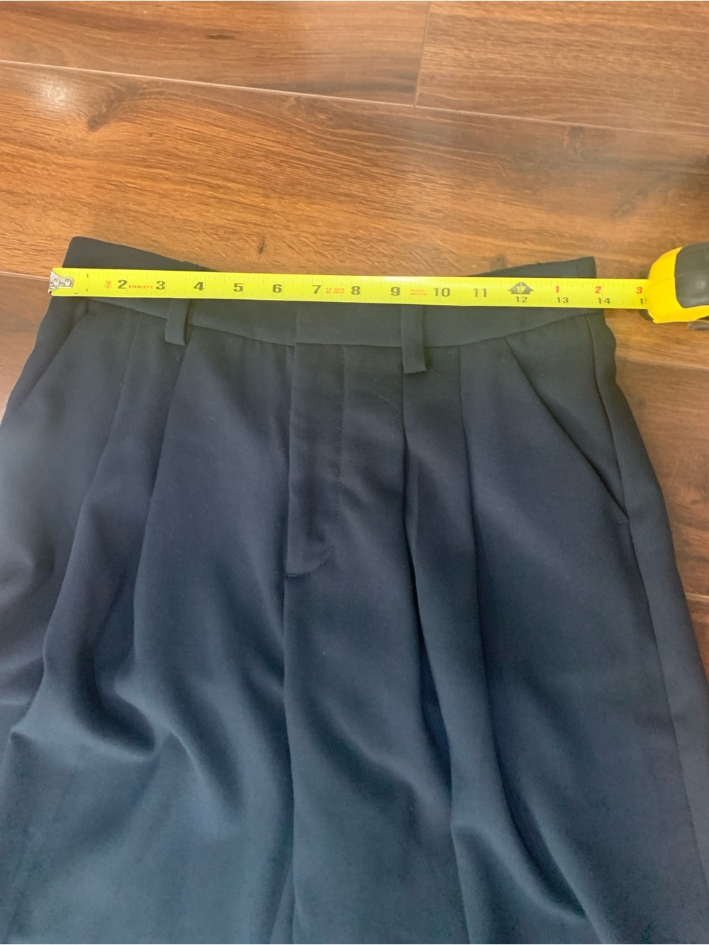 Maeve Anthropologie Pants Woman size 2 Navy Blue Wide Leg Trousers - Picture 3 of 10